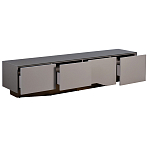 Тумба под телевизор со стеклянной столешницей и с выдвижными ящиками Minimalist Accent варинант исполнения - 2 | Loft Concept в Сочи