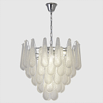 Люстра с подвесками из рифленного стекла в форме капель Textured Glass Chandelier варинант исполнения - 1 | Loft Concept в Сочи