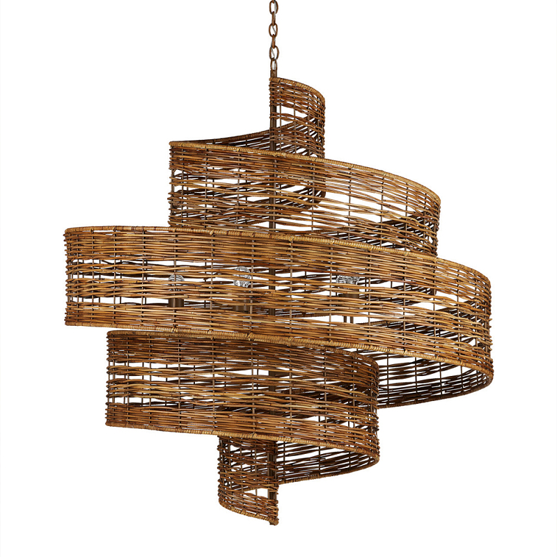 Люстра фактурная в виде спирали Enveloping Art Коричневый в Сочи | Loft Concept 