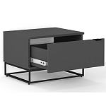 Тумба прикроватная цвета графит с ящиками Strict Lines варинант исполнения - 3 | Loft Concept в Сочи