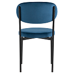 Стул с круглым сиденьем на металлическом основании ALFIE CHAIR Blue варинант исполнения - 3 | Loft Concept в Сочи