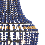 Люстра каплевидной формы декорированная синими и золотыми бусинами Blue Beads варинант исполнения - 1 | Loft Concept в Сочи