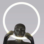 Торшер черная статуэтка Statue In The Clouds Floor Lamp варинант исполнения - 3 | Loft Concept в Сочи