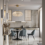 Круглая люстра с хрустальным декором Langlais Crystal Brass Chandelier варинант исполнения - 3 | Loft Concept в Сочи