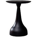 Приставной круглый столик из массива акации Veras Black Side Table варинант исполнения - 1 | Loft Concept в Сочи