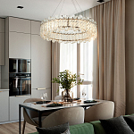 Круглая люстра с декором из рельефного стекла Cassian Relief Glass Chandelier 80 варинант исполнения - 3 | Loft Concept в Сочи