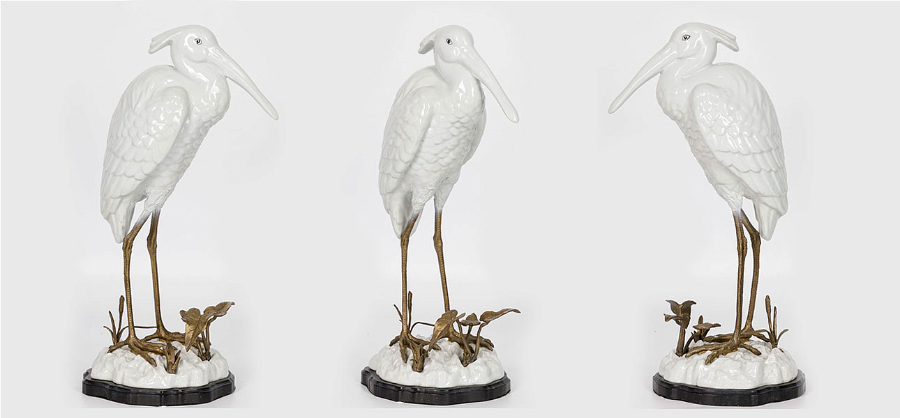 Статуэтка фарфоровая Цапля White heron Статуэтка фарфоровая Цапля White heron - Loft-Concept в Сочи