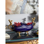 Чаша темно-синяя фарфоровая с бронзовыми ручками в виде ангелов Eden Garden варинант исполнения - 3 | Loft Concept в Сочи
