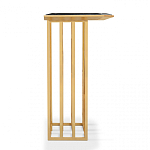 Консоль с чёрной столешницей и золотым фигурным основанием Cosmo варинант исполнения - 3 | Loft Concept в Сочи