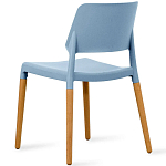Пластиковый стул на ножках из массива бука Ferret Blue варинант исполнения - 7 | Loft Concept в Сочи