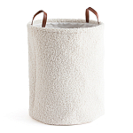 Корзина для белья из ткани букле Boucle Organizers Round варинант исполнения - 1 | Loft Concept в Сочи