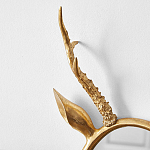 Овальное зеркало с декором оленьи рога Golden Deer Mirror варинант исполнения - 3 | Loft Concept в Сочи