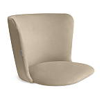 Барный стул со спинкой на 4-х коричневых ножках Бежевый Велюр Ava Charm варинант исполнения - 2 | Loft Concept в Сочи