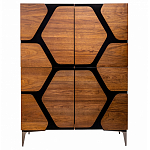 Высокий комод с узором из шпона на фасаде Sahara варинант исполнения - 1 | Loft Concept в Сочи