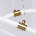 Люстра подвесная с двумя пересекающимися белыми светодиоидными кольцами Luke Lampco Tracer Lamp варинант исполнения - 6 | Loft Concept в Сочи