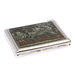 Портсигар с газовой зажигалкой из натурального камня Серафинит Stone Cigarettes Cases варинант исполнения - 5 | Loft Concept в Сочи