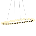 Люстра подвесная светодиодная с круглыми плафонами белого цвета PEARLS Suspension 100  варинант исполнения - 3 | Loft Concept в Сочи