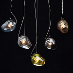 Люстра линейная с 5-ю разноцветными стеклянными плафонами Kaleido варинант исполнения - 5 | Loft Concept в Сочи