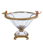 Чаша из прозрачного стекла с бронзовым рельефным ободком Eden Garden варинант исполнения - 1 | Loft Concept в Сочи