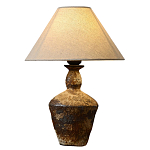Настольная лампа с керамическим фактурным основанием и тканевым абажуром Eastern Tale варинант исполнения - 6 | Loft Concept в Сочи