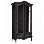 Витрина черная двухдверная из массива бука в стиле прованс Black Provence варинант исполнения - 1 | Loft Concept в Сочи