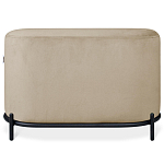 Банкетка овальная бежевый велюр на 4-х металлических ножках черного цвета SANJAY варинант исполнения - 2 | Loft Concept в Сочи