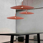 Подвесной светильник круглой формы с коричневым металлическим абажуром Halo Drift варинант исполнения - 3 | Loft Concept в Сочи