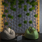 Гипсовая 3D Панель M-30 варинант исполнения - 1 | Loft Concept в Сочи