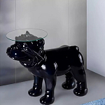 Дизайнерский журнальный стол с основанием в виде собаки Tufetic варинант исполнения - 1 | Loft Concept в Сочи