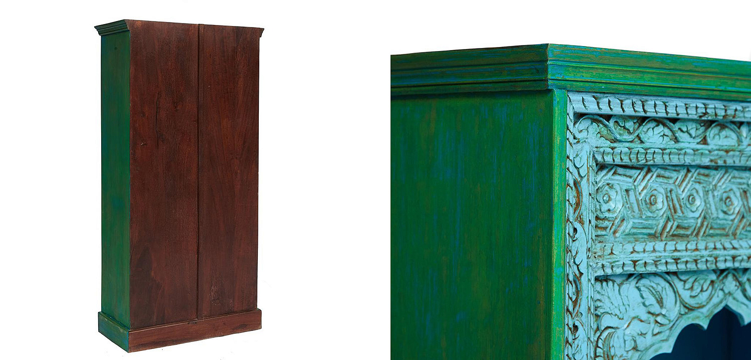 Стеллаж Indian Antique Mango Tree blue/green - Loft-Concept в Сочи