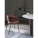 Стул полукруглый мягкий с буклированной обивкой Chair with Boucle Upholstery варинант исполнения - 4 | Loft Concept в Сочи
