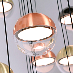 Люстра каскадная с черным круглым основанием 27 подвесов Celestial Waltz варинант исполнения - 3 | Loft Concept в Сочи