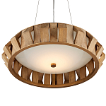 Люстра круглая из толстых деревянных реек Wooden Slats варинант исполнения - 3 | Loft Concept в Сочи
