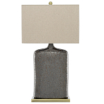 Настольная лампа керамическая с тканевым прямоугольным абажуром Flask варинант исполнения - 4 | Loft Concept в Сочи