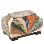 Шкатулка из натурального камня змеевик Stone Casket варинант исполнения - 1 | Loft Concept в Сочи