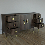 Большой Комод-буфет Elsa Dreams Walnut с ящиками варинант исполнения - 6 | Loft Concept в Сочи