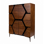 Высокий комод с узором из шпона на фасаде Sahara варинант исполнения - 3 | Loft Concept в Сочи