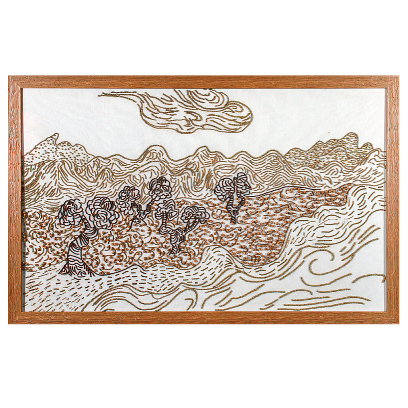Vincent Van Gogh Sketch Картина вышивка бисером Ван Гог Бежевый Vincent Van Gogh Sketch Картина вышивка бисером Ван Гог Бежевый в Сочи | Loft Concept
