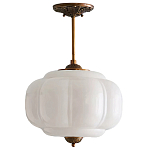 Подвесной светильник с абажуром из молочного стекла Vintage Charm варинант исполнения - 1 | Loft Concept в Сочи