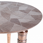 Кофейный столик с рельефной столешницей из металла Aplika Bronze варинант исполнения - 4 | Loft Concept в Сочи