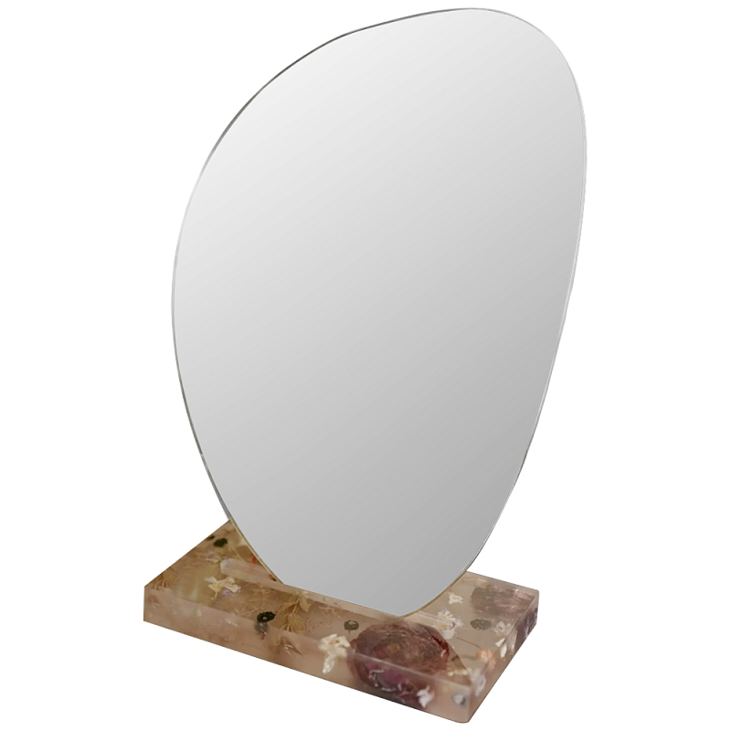 Настольное зеркало с подставкой из эпоксидной смолы с цветами Epoxy Resin Flowers Mirror Розовый Зеркало Настольное зеркало с подставкой из эпоксидной смолы с цветами Epoxy Resin Flowers Mirror Розовый Зеркало в Сочи | Loft Concept