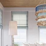 Люстра трехъярусная с декором из круглых деревянных бусин с кисточками Blue Wooden Beads Chandelier варинант исполнения - 4 | Loft Concept в Сочи