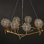 Люстра круглая с декором в виде цветков одуванчика Hanging Dandelion варинант исполнения - 5 | Loft Concept в Сочи