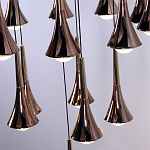 Люстра светодиодная с акриловыми конусообразными плафономи розовое золото Astra 60   варинант исполнения - 3 | Loft Concept в Сочи