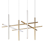 Люстра с 6-ю цилиндрическими плафонами на тонких тросах Trumpet tube варинант исполнения - 1 | Loft Concept в Сочи