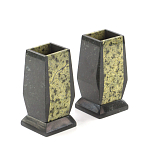 Настольный письменный набор из змеевика с часами и таблетницей Successful Leader варинант исполнения - 3 | Loft Concept в Сочи