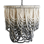 Двухъярусная люстра украшенная круглыми бусинами Gradient Chandelier Grey White варинант исполнения - 1 | Loft Concept в Сочи