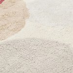 Ковер из хлопка с абстрактным принтом бежевого цвета Elysian Flow Blush варинант исполнения - 3 | Loft Concept в Сочи