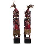 Комплект из 2-х деревянных статуэток Asmat Wooden Statuettes Dark Red варинант исполнения - 1 | Loft Concept в Сочи