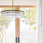 Люстра круглая с подвесками в форме стеклянных капель Glass Rain варинант исполнения - 5 | Loft Concept в Сочи